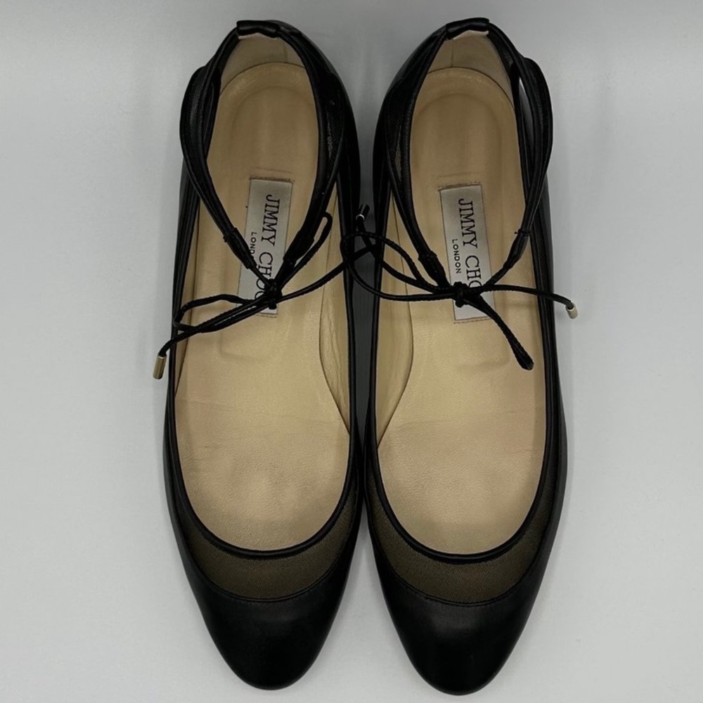 ✨ HP ✨ JIMMY CHOO TYLER BALLET FLAT W/ANKLE TIE (39) - Picture 10 of 13